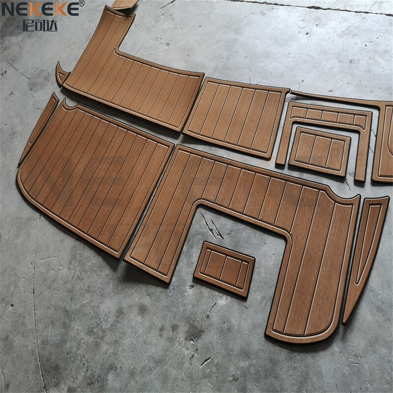 2004 Rinker 232 Bowrider Plateforme de natation Tapis de pont EVA Faux Teak Kit de remplacement de plancher marin