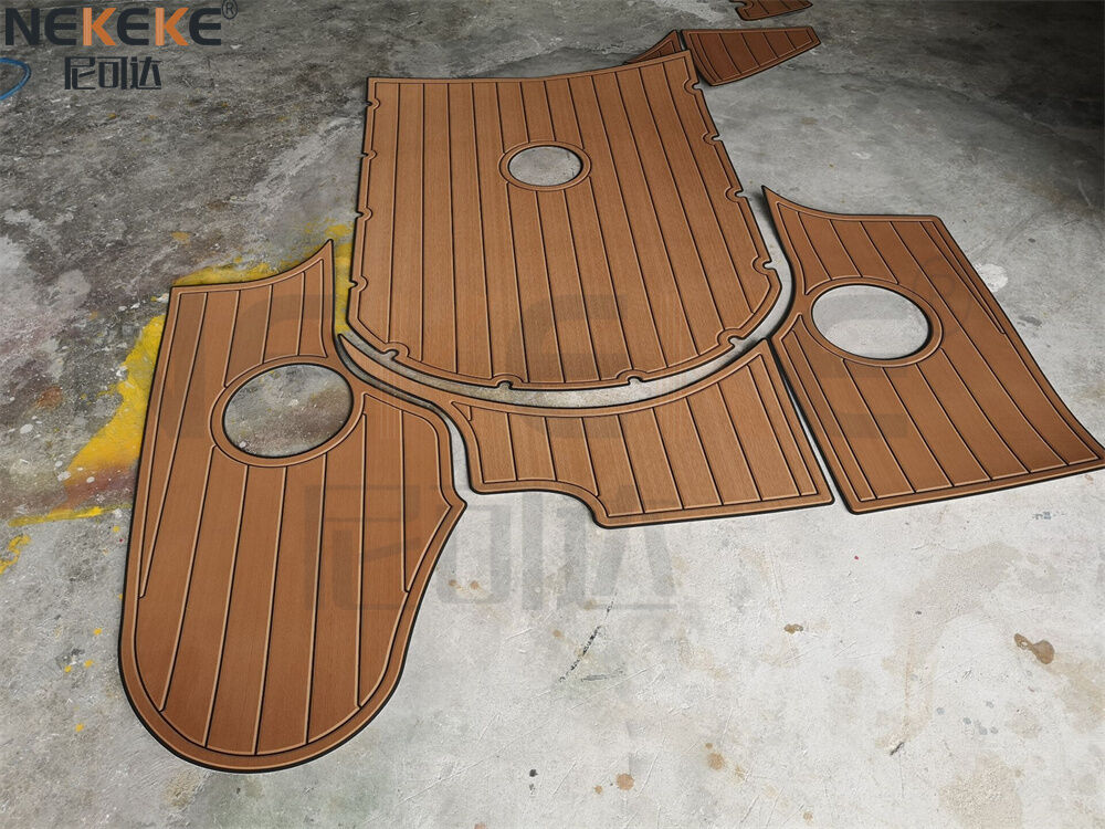 2004 Rinker 232 Bowrider Plateforme de natation Tapis de pont EVA Faux Teak Kit de remplacement de plancher marin