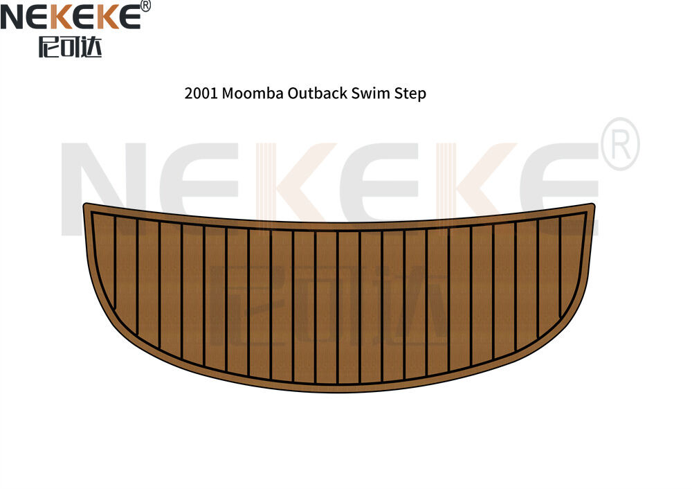 2001 Moomba Outback Ski Boat Cockpit Tapis de plancher EVA Faux Teak Remplacement du revêtement de sol marin