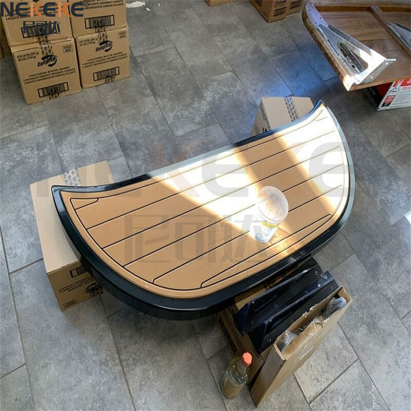 2001 Moomba Outback Ski Boat Cockpit Tapis de plancher EVA Faux Teak Remplacement du revêtement de sol marin