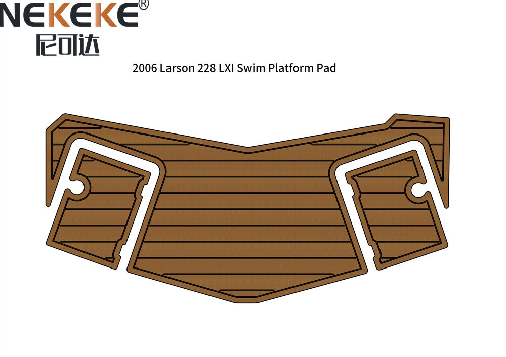 2006 Larson 228 LXI Bowrider Cockpit Deck Mat EVA Faux Teak Marine Flooring Ersatzkit
