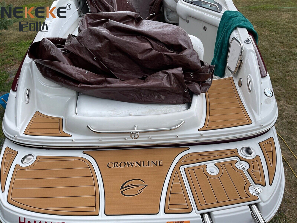 2007 Crownline 240EX Bugplattform Deckmatte EVA Faux Teak Marinebodenersatz