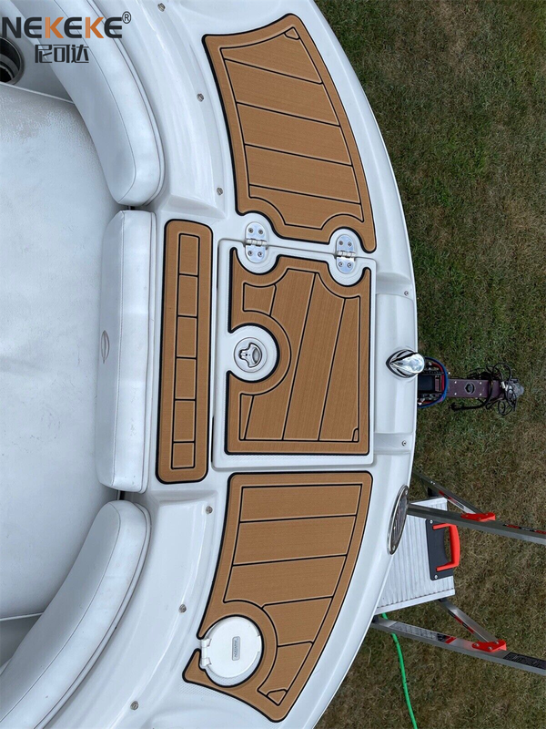 2007 Crownline 240EX Bugplattform Deckmatte EVA Faux Teak Marinebodenersatz