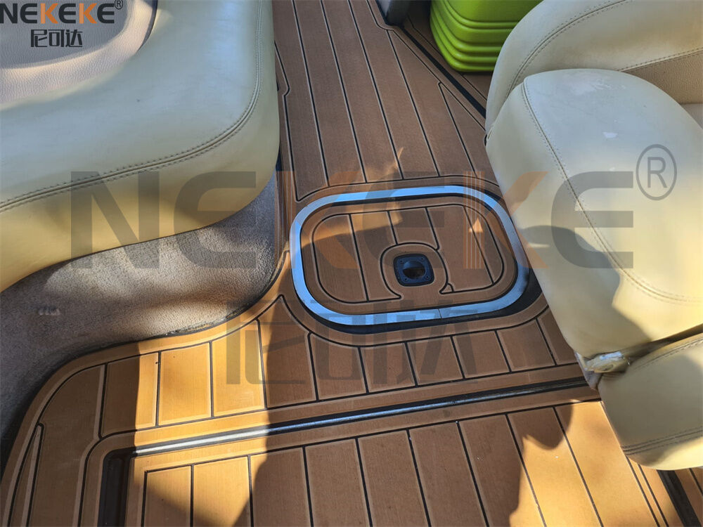 6mm Thickness 3000H UV Resistant Self-Adhesive Marine EVA Flooring Faux Teak Boat Deck Mat