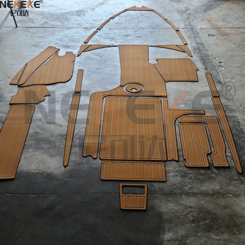 6mm Thickness 3000H UV Resistant Self-Adhesive Marine EVA Flooring Faux Teak Boat Deck Mat