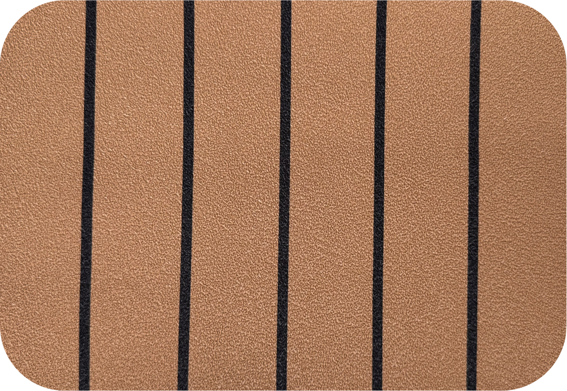 Self-Adhesive PVC Marine Non-Slip Flooring Mat, Macadam Texture Brown Black Striped Boat Deck Pad, UV Resistant Anti-Skid Mat For Inflatable Boats And Yachts
