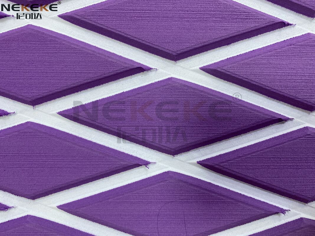 Marine Custom Color Purple and White EVA Foam Marine Decking Durable Layer With UV Resistant Boat Flooring Material
