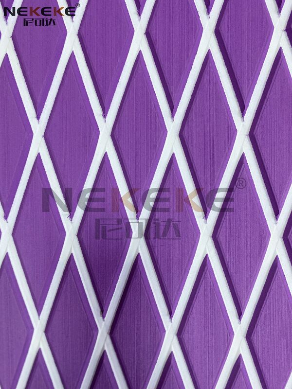 Marine Custom Color Purple and White EVA Foam Marine Decking Durable Layer With UV Resistant Boat Flooring Material