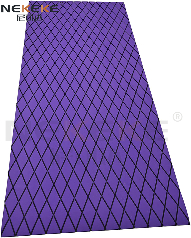 Self Adhesive EVA Deck Sheet Purple Black Embossed Diamond Anti Slip Waterproof Foam Mat For Boat Gym Pool Garage