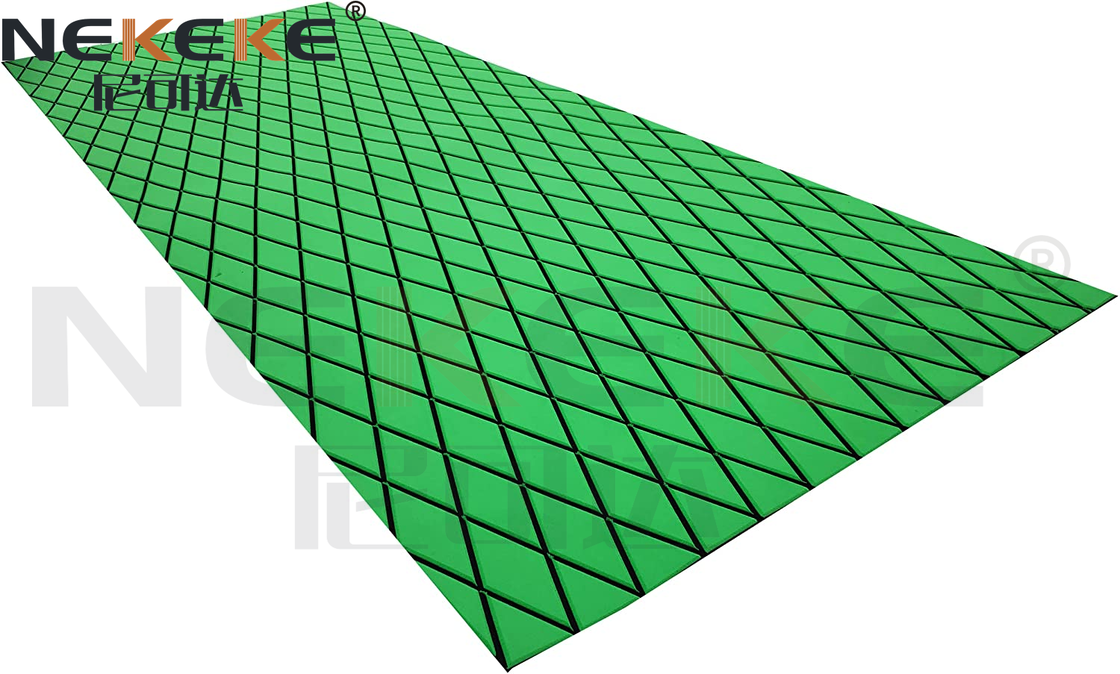 Self Adhesive EVA Deck Sheet Green Black Embossed Diamond Anti Slip Waterproof Foam Mat for Boat Gym Pool Garage