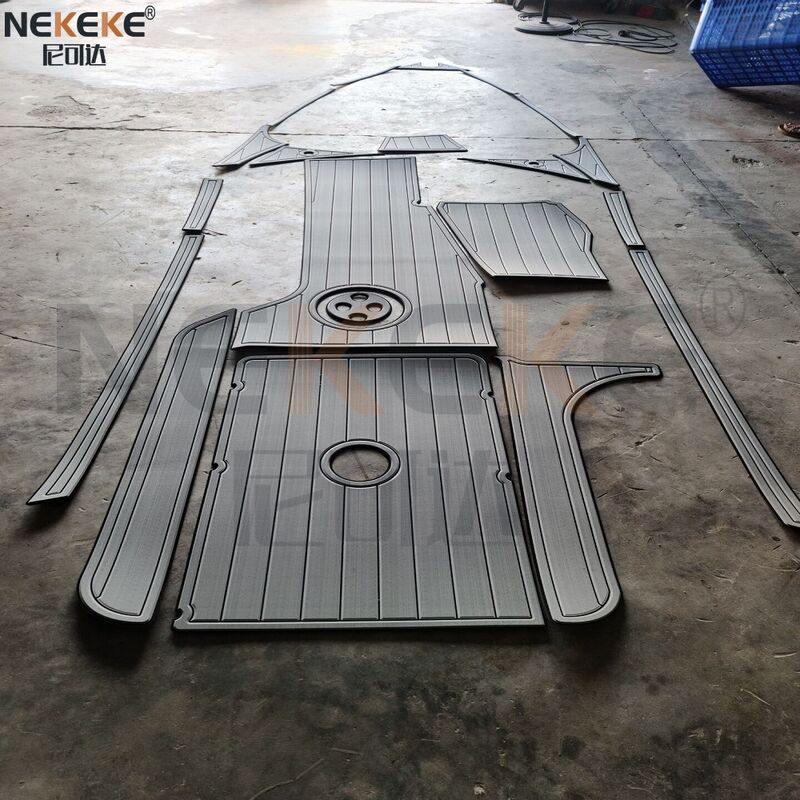 2010-2014 Malibu 21 VLX Cockpit Deck Mat 6mm EVA Faux Teak Marine Flooring Replacement Pad