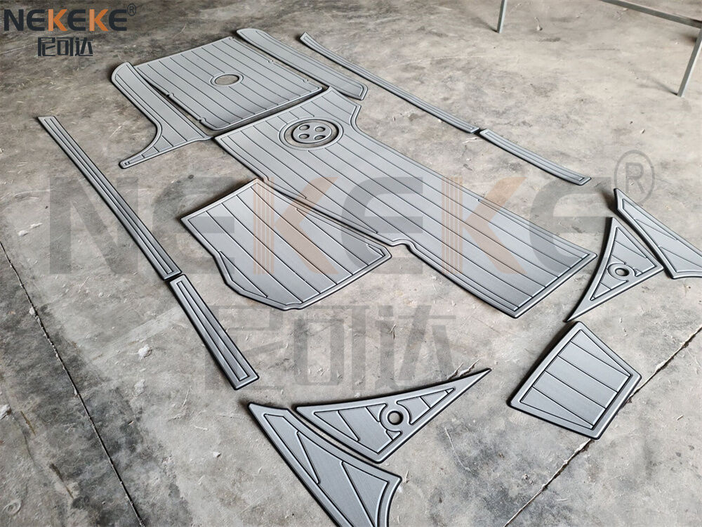 2010-2014 Malibu 21 VLX Cockpit Deck Mat 6mm EVA Faux Teak Marine Flooring Replacement Pad