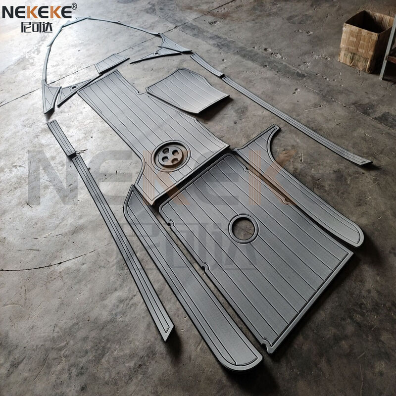 2010-2014 Malibu 21 VLX Cockpit Deck Mat 6mm EVA Faux Teak Marine Flooring Replacement Pad