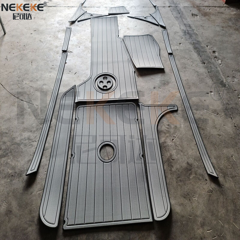 2010-2014 Malibu 21 VLX Cockpit Deck Mat 6mm EVA Faux Teak Marine Flooring Replacement Pad
