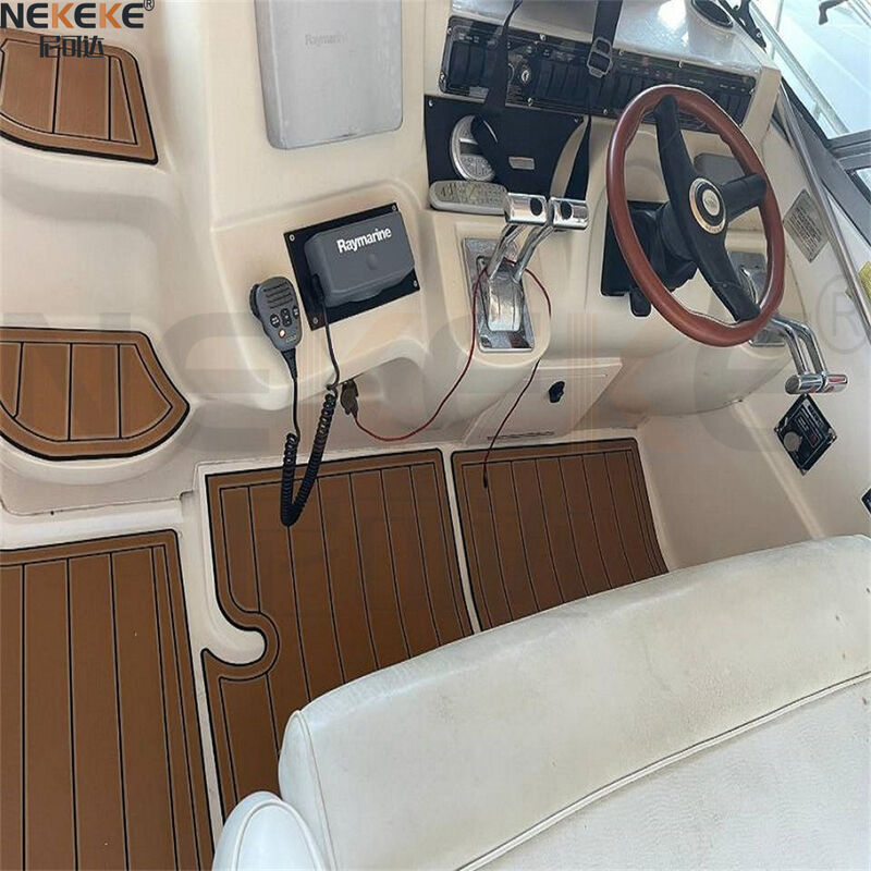 1999 Cruiser Yachts 3870 Express Swim Platform Cockpit EVA Faux Teak Deck Mat Marine Flooring Pad