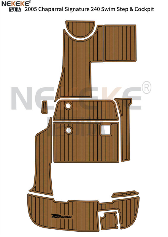 Chaparral Signature 240 2005 Swim Step Cockpit EVA Faux Teak Deck Mat Marine Flooring Pad