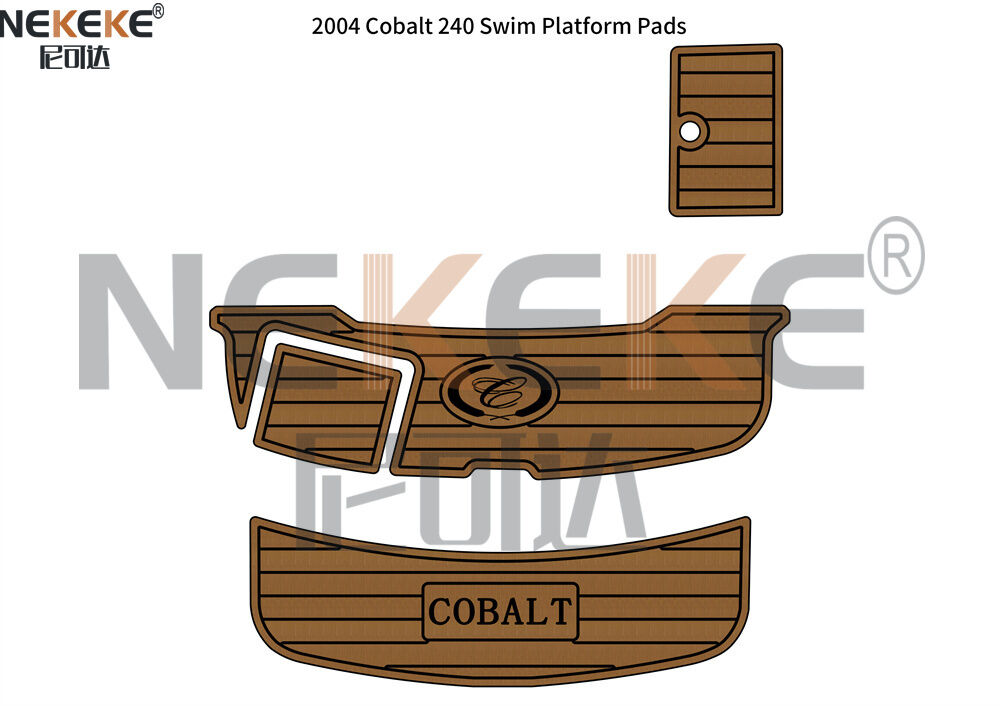 2004 Cobalt 240 Bowrider Swim Platform EVA Faux Teak Deck Mat Marine Flooring Pad