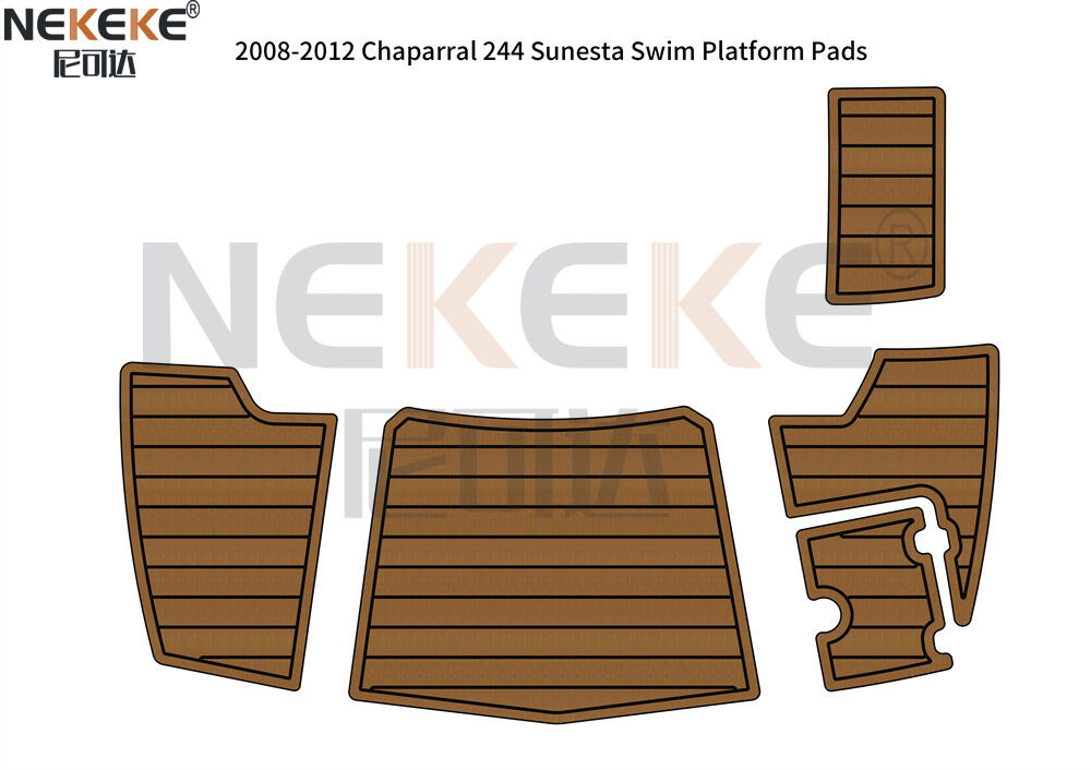 2008-2012 Chaparral 244 Sunesta Deck Boat Swim Platform EVA Faux Teak Deck Mat Marine Flooring Pad