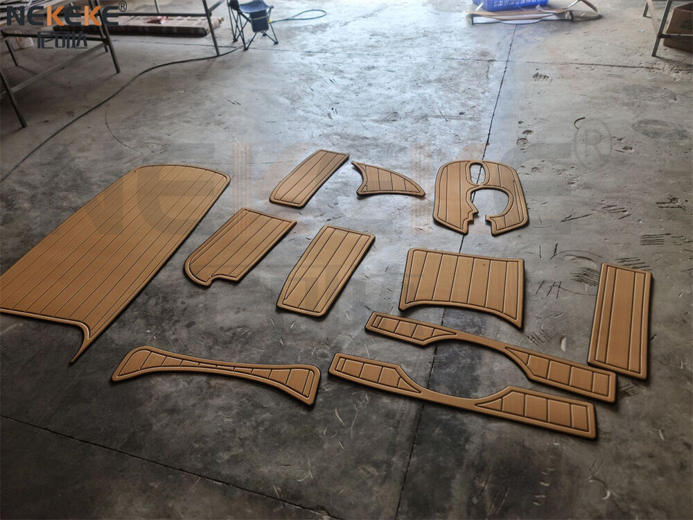Bayliner 2855 2000-2006 Upper Deck EVA Faux Teak Deck Mat Marine Flooring Pad