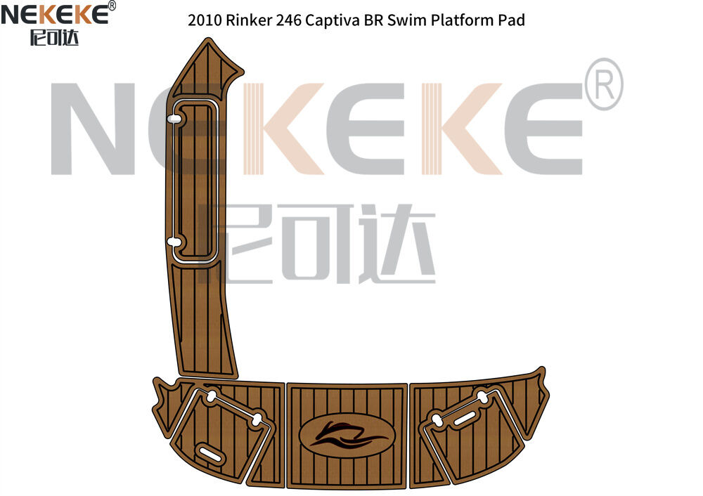Rinker 246 Captiva BR 2010 Swim Platform EVA Faux Teak Deck Mat Marine Flooring Pad