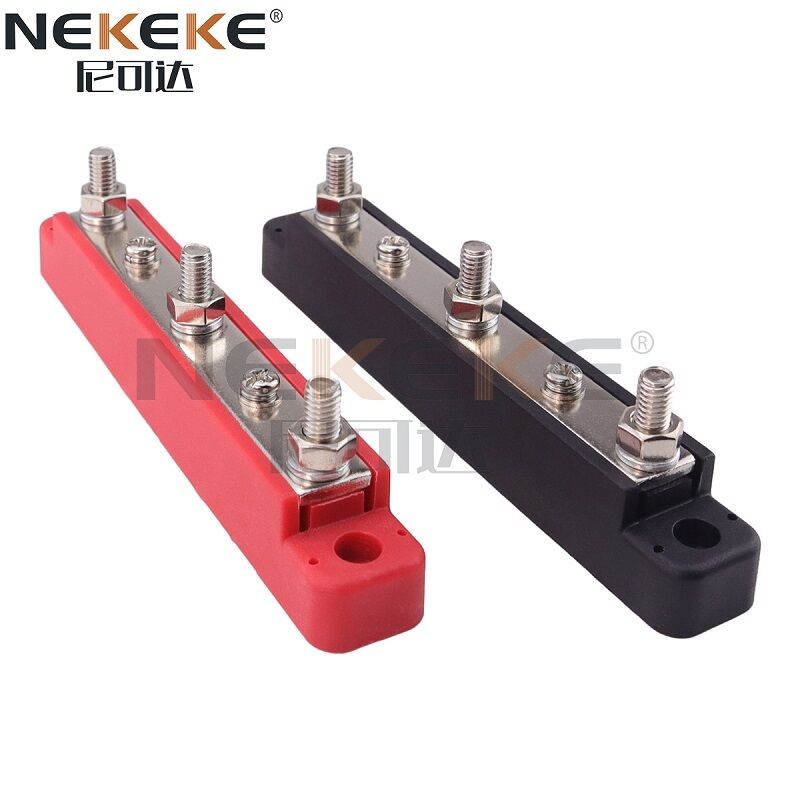BB1928C-3P Waterproof Marine Bus Bar Terminal Block with 300V AC/48V DC Rating and Flame Retardant PA66 Base