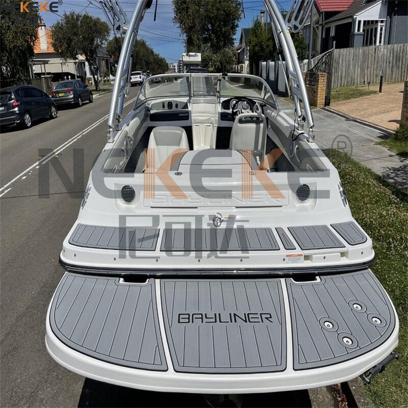 2014 Bayliner 185 Flight Swim Step EVA Faux Teak Deck Mat Marine Flooring Pad