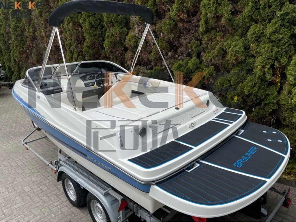 2014 Bayliner 185 Flight Swim Step EVA Faux Teak Deck Mat Marine Flooring Pad