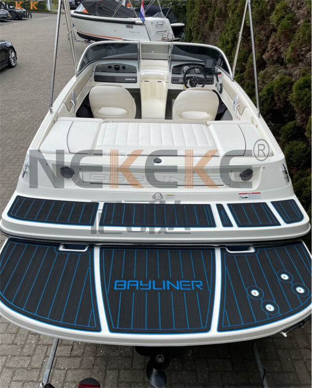 2014 Bayliner 185 Flight Swim Step EVA Faux Teak Deck Mat Marine Flooring Pad