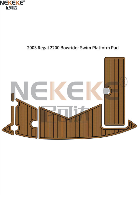 2003 Regal 2200 Bowrider Swim Platform EVA Faux Teak Deck Mat Marine Flooring Pad