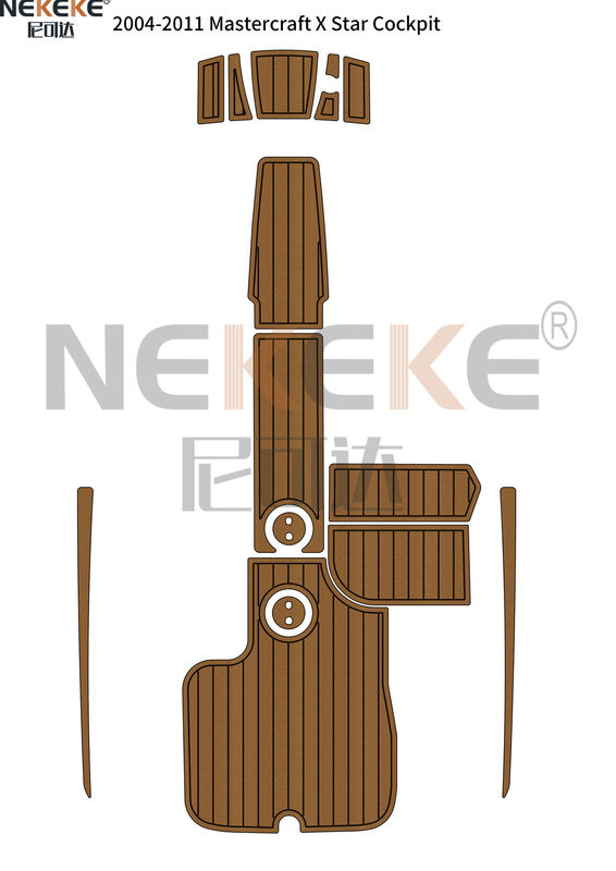 MasterCraft X Star 2004-2011 Cockpit EVA Faux Teak Deck Mat Marine Flooring Pad