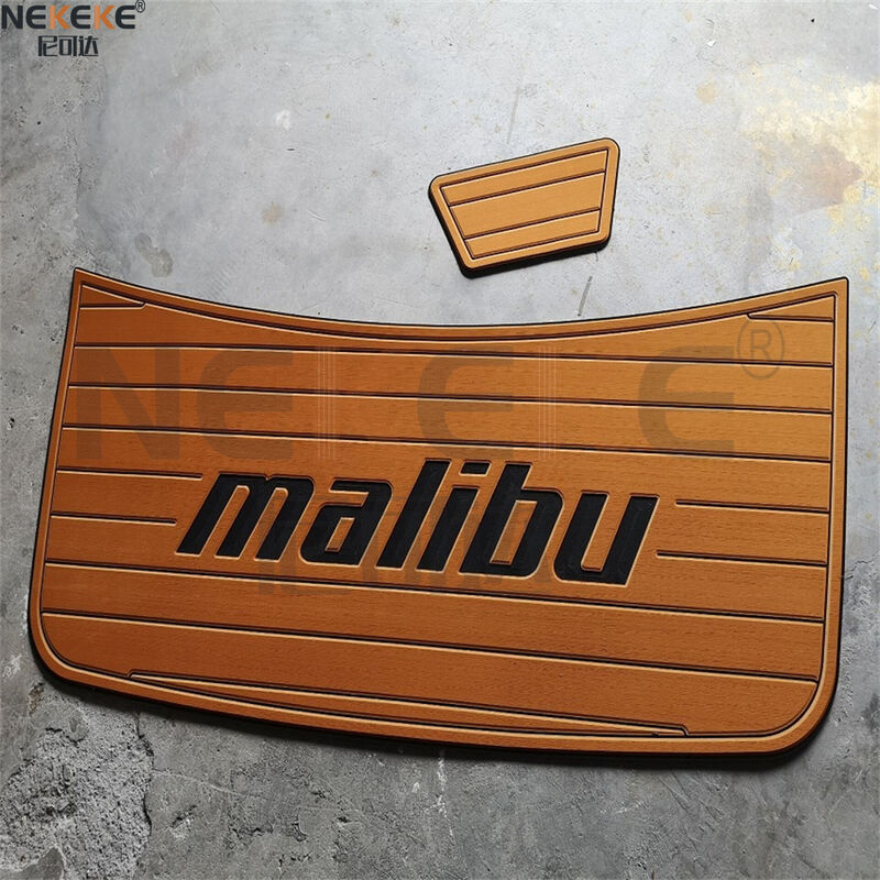Malibu MSP1 Swim Platform EVA Faux Teak Deck Mat Marine Flooring Pad With Logo