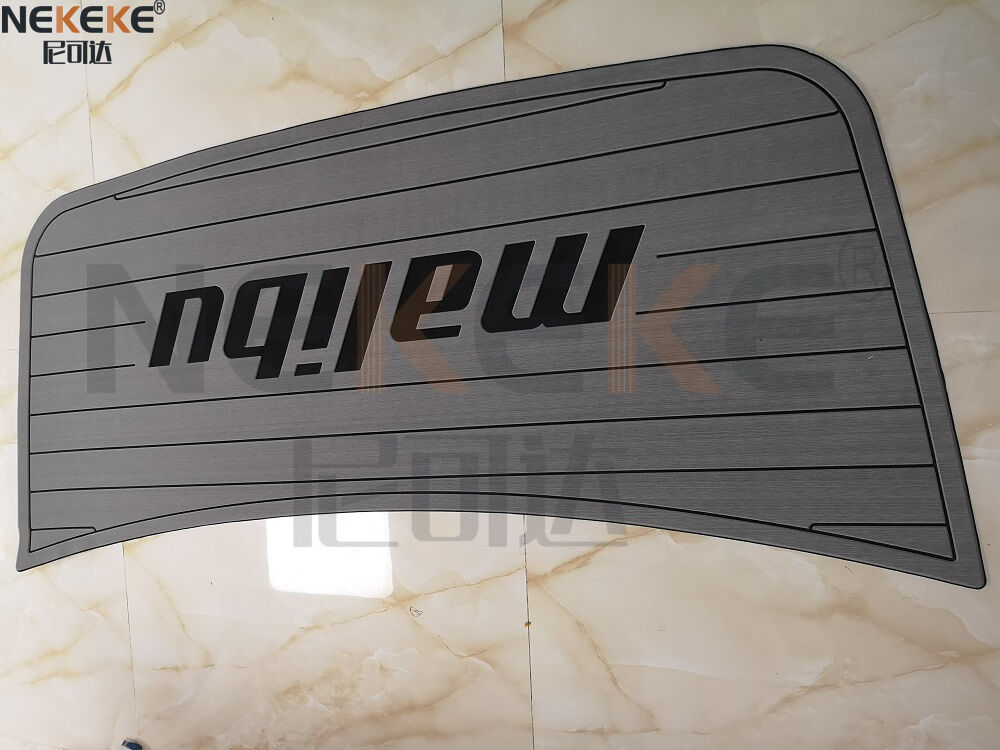 Malibu MSP1 Swim Platform EVA Faux Teak Deck Mat Marine Flooring Pad With Logo