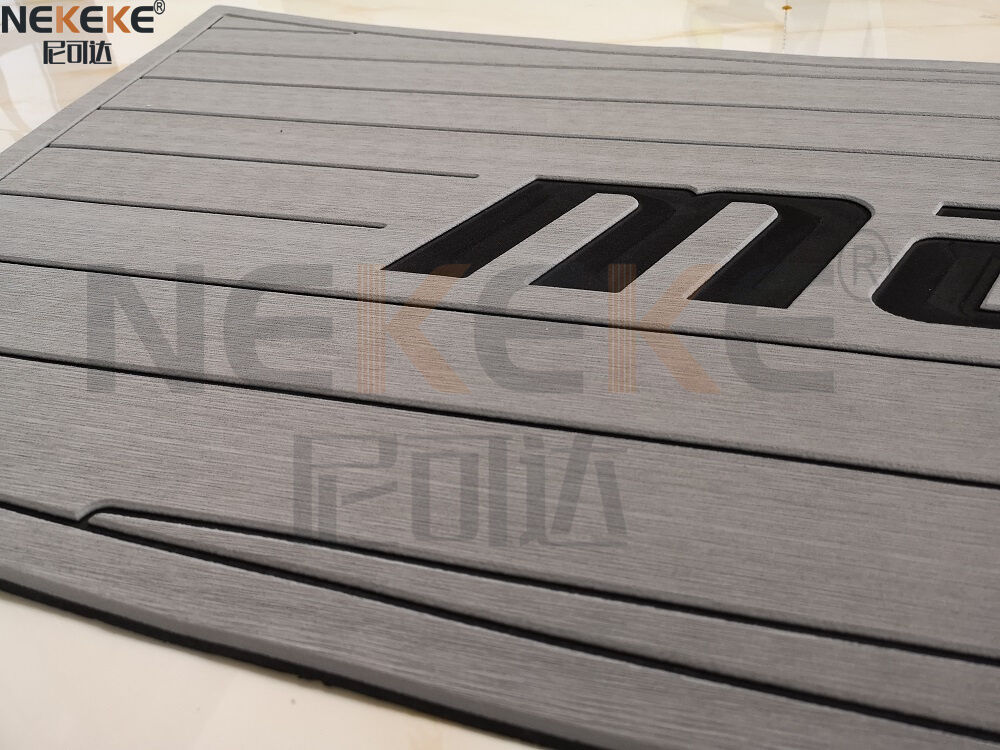 Malibu MSP1 Swim Platform EVA Faux Teak Deck Mat Marine Flooring Pad With Logo