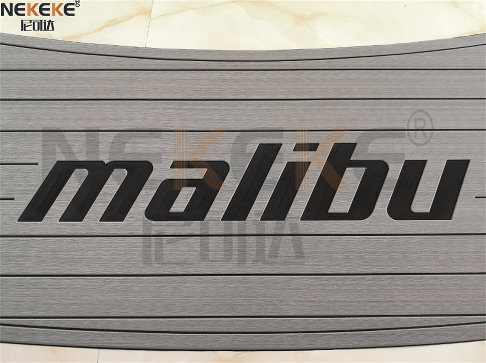Malibu MSP1 Swim Platform EVA Faux Teak Deck Mat Marine Flooring Pad With Logo