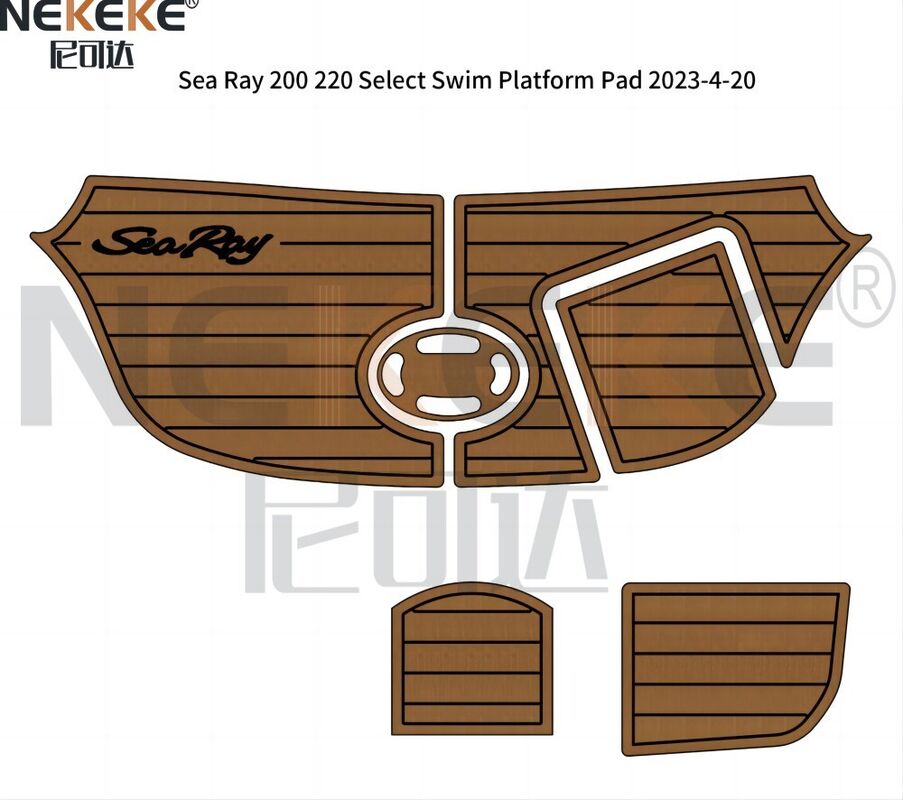 Sea Ray 200 220 Select Swim Platform EVA Faux Teak Deck Mat Marine Flooring Pad
