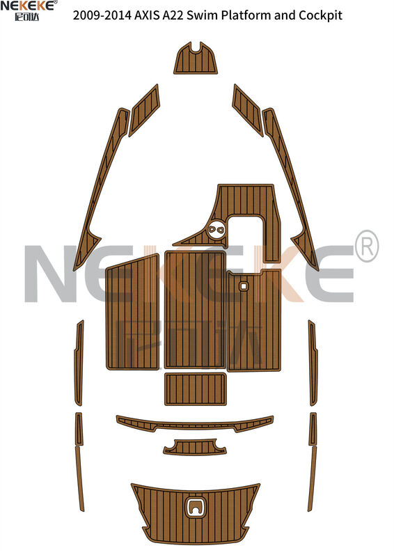 2009-2014 Axis A22 Wakeboard Boat Swim Platform Cockpit EVA Faux Teak Deck Mat Flooring Pad