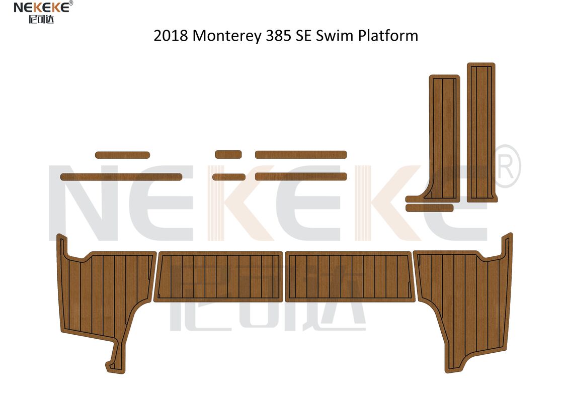 2018 Monterey 385 SE Swim Platform EVA Faux Teak Marine Deck Mat Flooring Pad