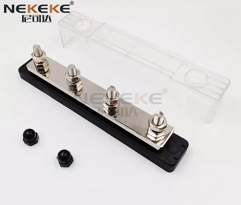 BB2107 Heavy Duty 150A Rated Current Bus Bar with Tin-Plated Copper and Flame Retardant ABS Terminal Block