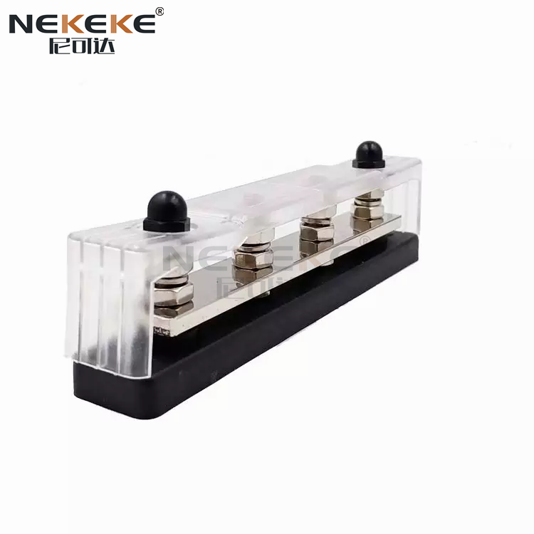 BB2107 Heavy Duty 150A Rated Current Bus Bar with Tin-Plated Copper and Flame Retardant ABS Terminal Block