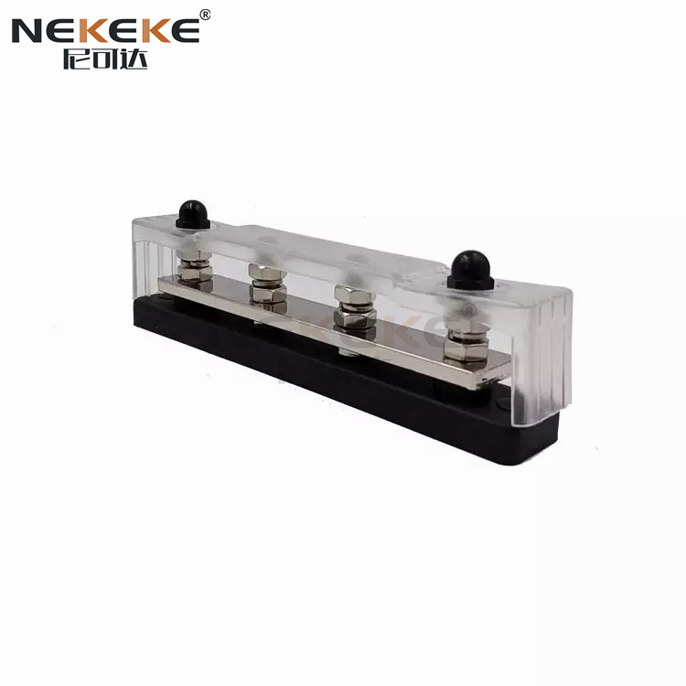 BB2107 Heavy Duty 150A Rated Current Bus Bar with Tin-Plated Copper and Flame Retardant ABS Terminal Block