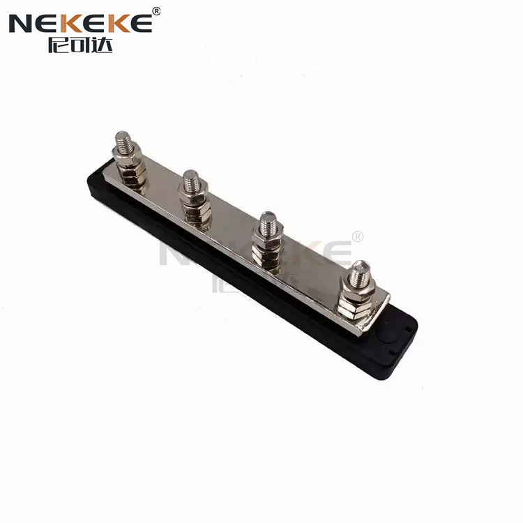 BB2107 Heavy Duty 150A Rated Current Bus Bar with Tin-Plated Copper and Flame Retardant ABS Terminal Block