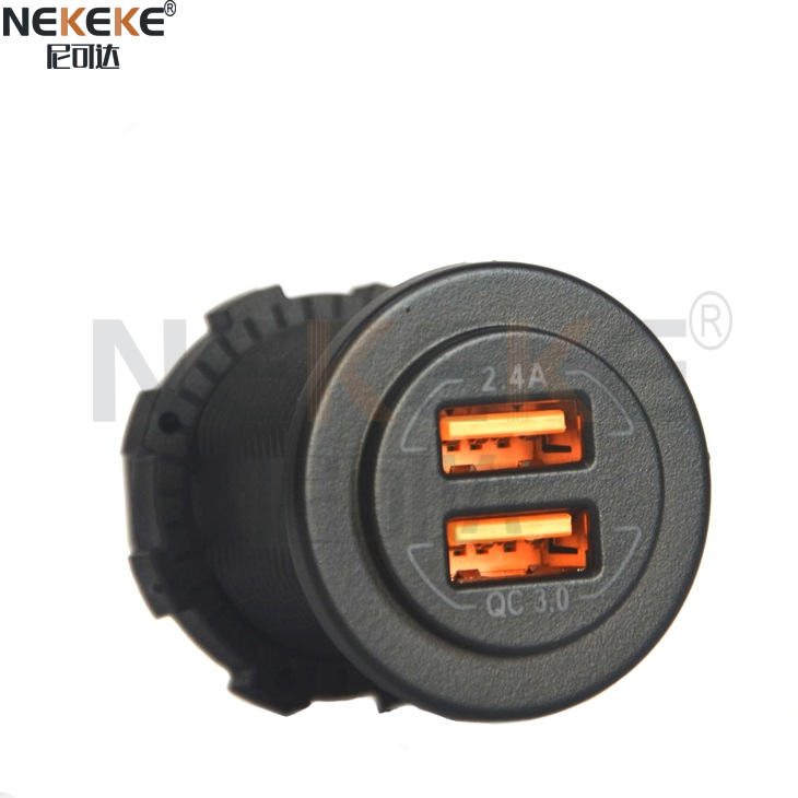 60W PD Charging Dual USB-C Marine Power Socket IP65 Waterproof Boat Yacht Panel DS1905