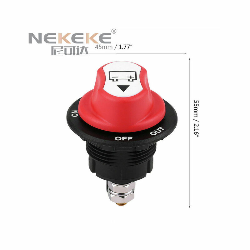 100A Continuous Rating Waterproof and Dustproof 2 Position ON OFF Marine Battery Disconnect Switch Battery Isolator Switch