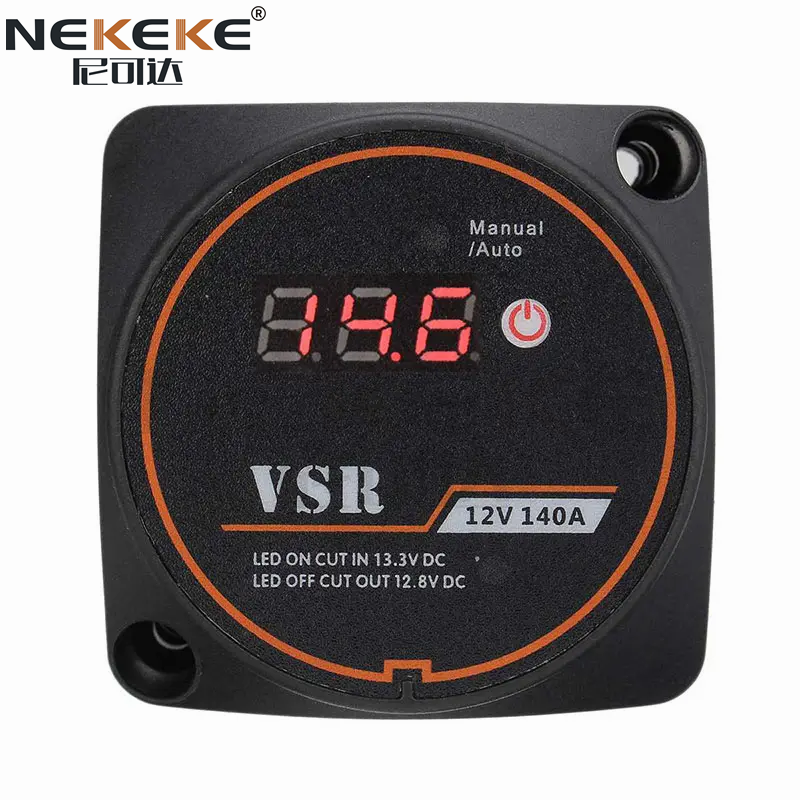 Nylon 140A Dual Battery VSR Isolator Switch Voltage Sensitive Relay for Marine and RV 12V Systems