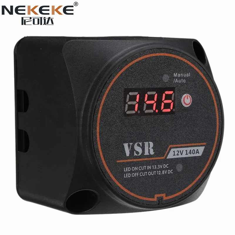 Nylon 140A Dual Battery VSR Isolator Switch Voltage Sensitive Relay for Marine and RV 12V Systems