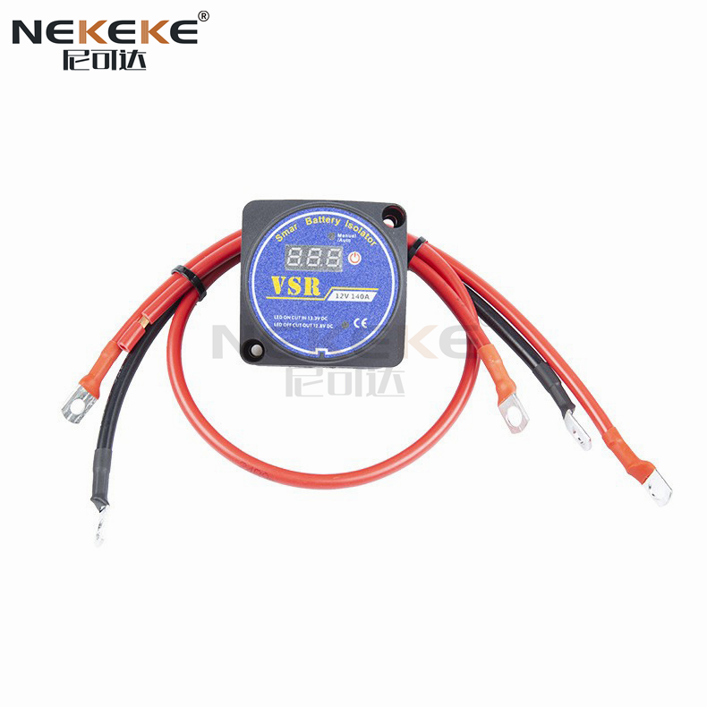 Nylon Blue 2 Pole VSR Isolator Switch Voltage Sensitive Relay Dual Battery Isolator Switch for Marine Boat RV