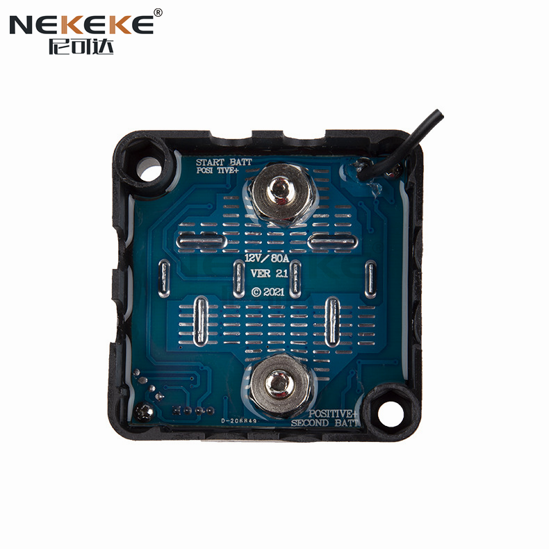 Nylon Blue 2 Pole VSR Isolator Switch Voltage Sensitive Relay Dual Battery Isolator Switch for Marine Boat RV