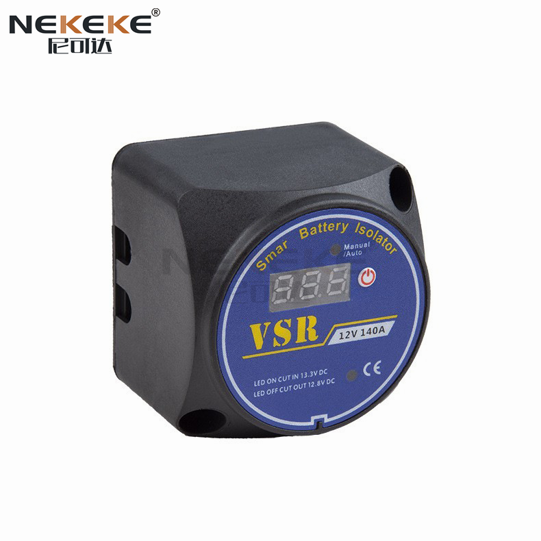 Nylon Blue 2 Pole VSR Isolator Switch Voltage Sensitive Relay Dual Battery Isolator Switch for Marine Boat RV