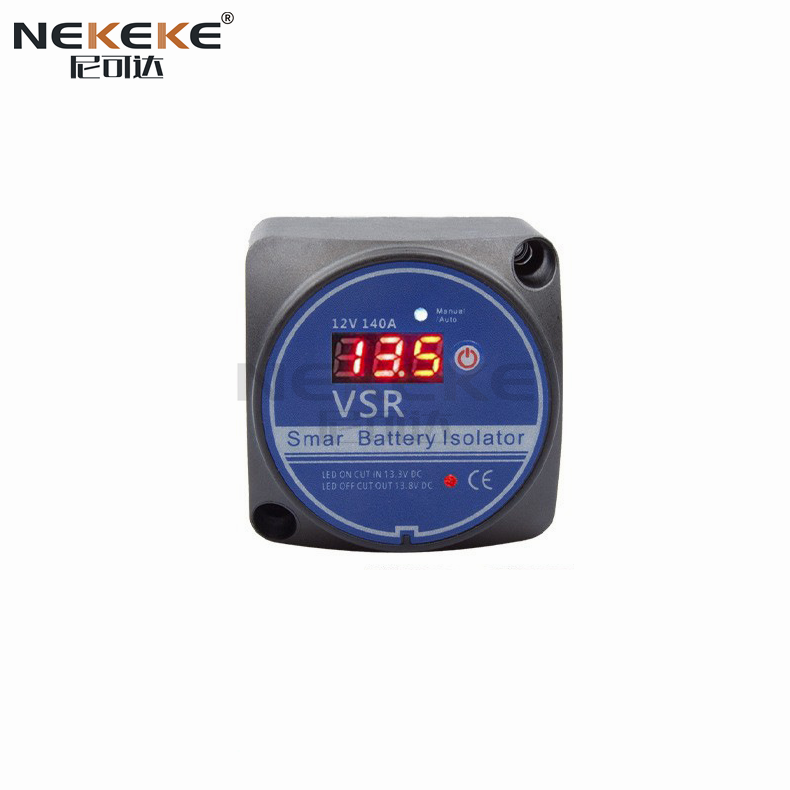 Nylon Blue 2 Pole VSR Isolator Switch Voltage Sensitive Relay Dual Battery Isolator Switch for Marine Boat RV