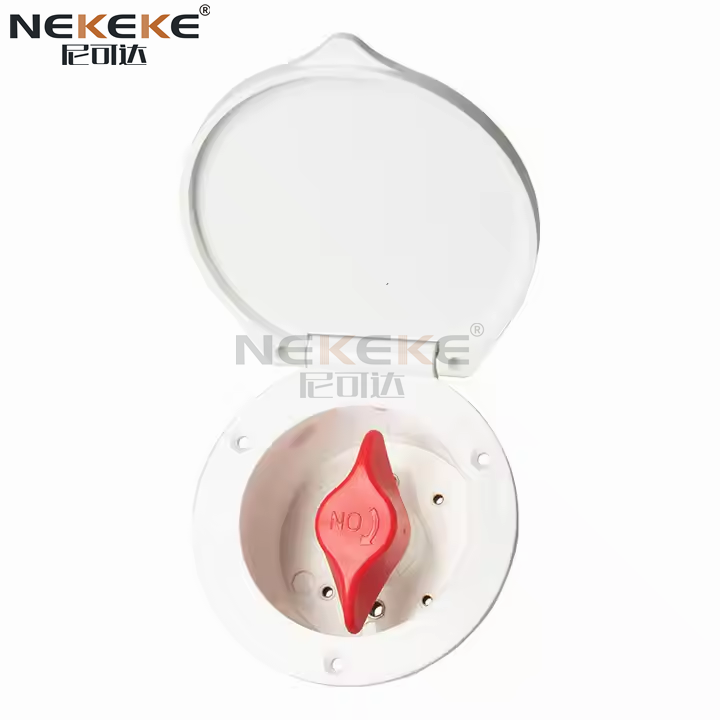 White 6-32V Marine Battery Isolator Switch IP66 Battery Disconnect Switch for Yacht RV Van